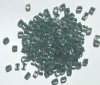10 grams of 4x4mm Colorlined Opaque Dark Green Miyuki Cubes